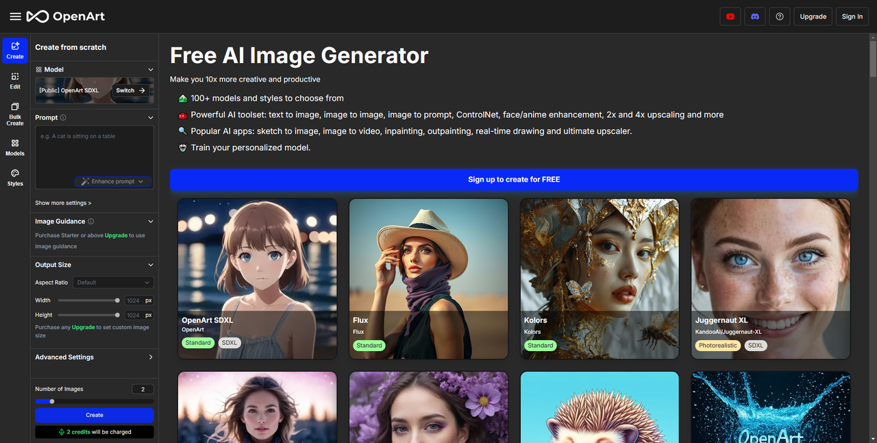 DALL·E 3 image creation interface