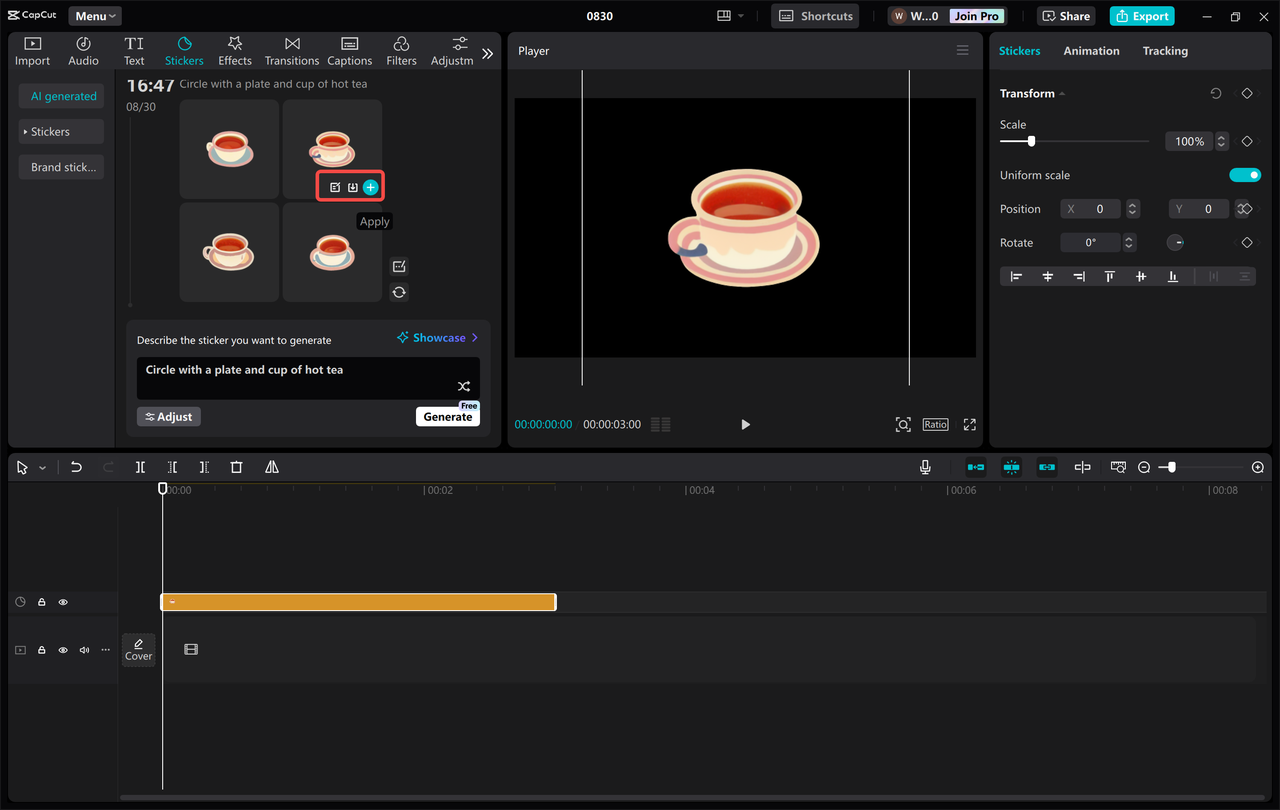 Download and use your logo in the CapCut desktop video editor 