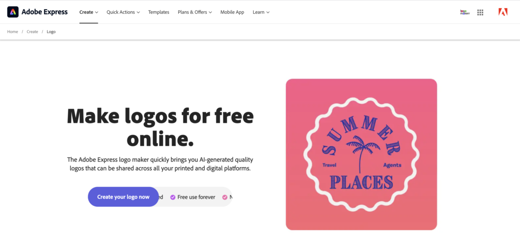 Use Adobe AI logo generator —— Adobe Express