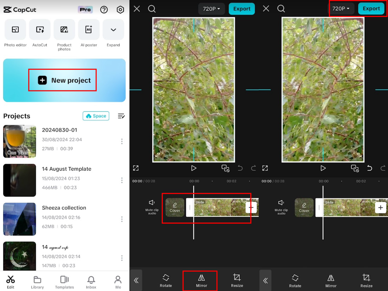  How to mirror/flip video in the CapCut mobile app