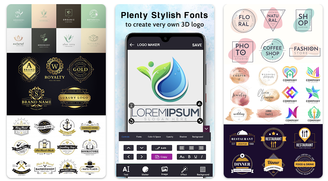 Logo Maker Free Logo Designer app interface