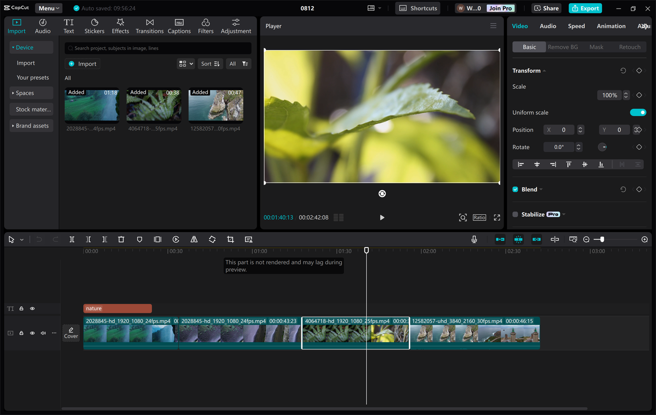 Interface of the CapCut desktop video editor – a robust free photo montage video maker