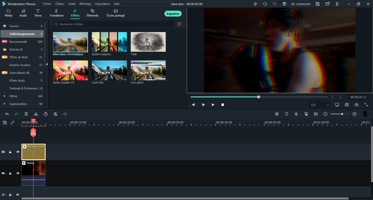 Wondershare Filmora editing interface with video and text editing tools