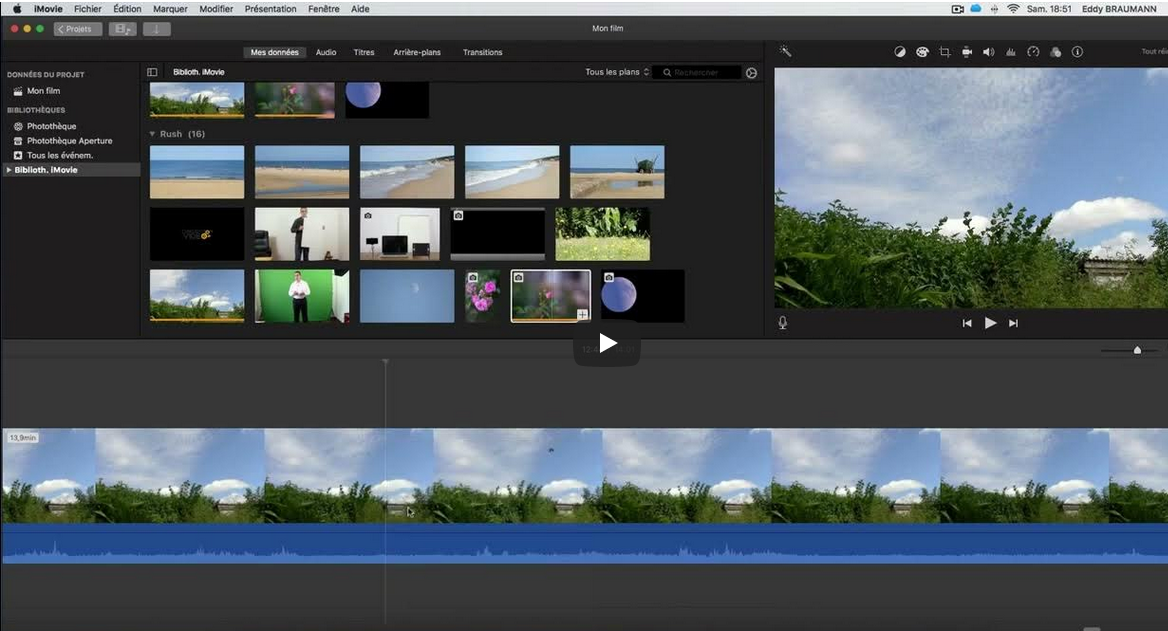 iMovie - an auto montage maker on your Mac and iOS devices