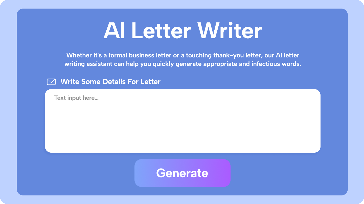 Écriture de lettres AI