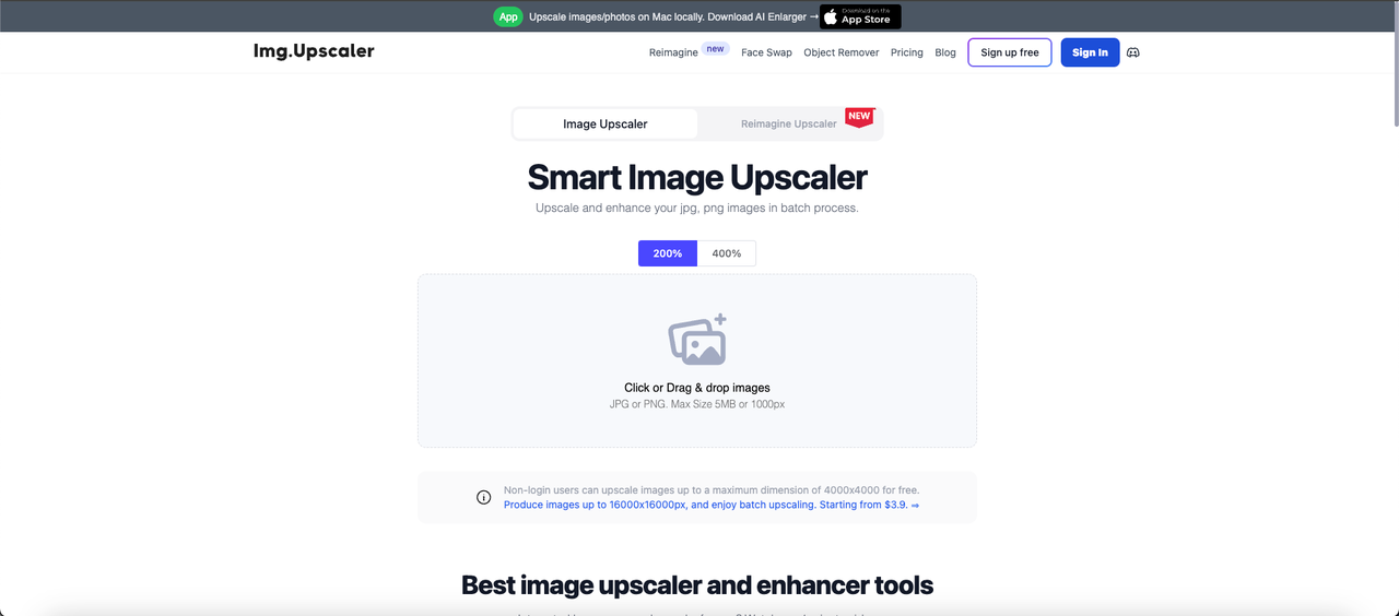 Img.Upscaler enlarger AI