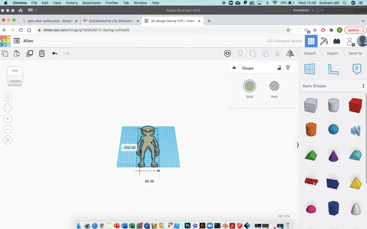 Designing in Tinkercad