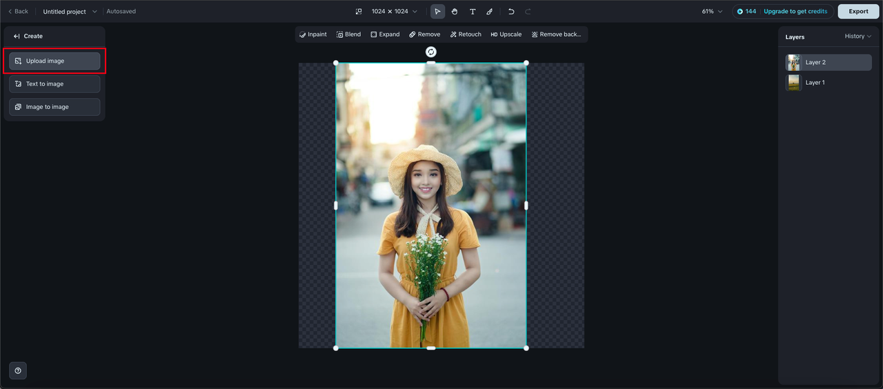 how to overlay pictures using Dreamina