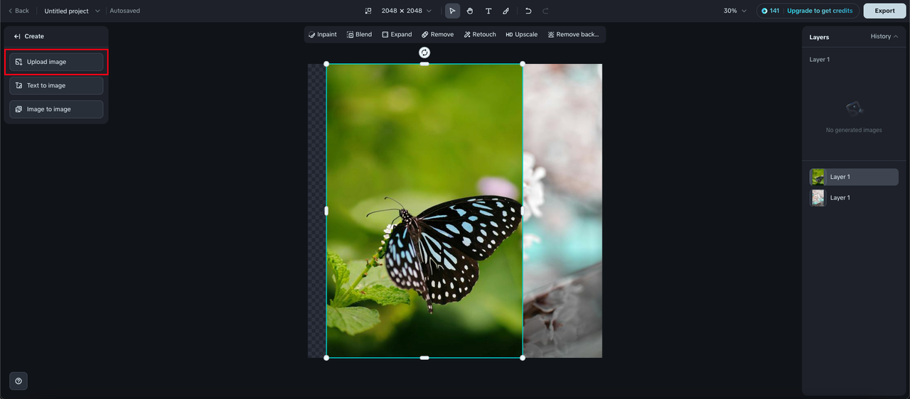 blend 2 images online with Dreamina