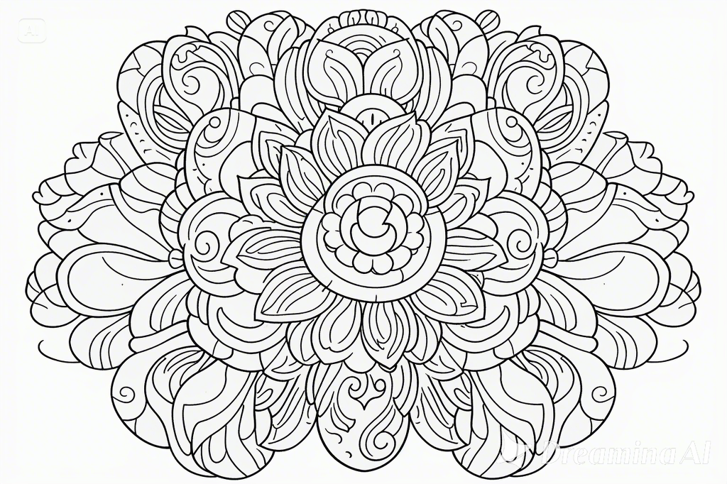 Pattern coloring book from text prompt