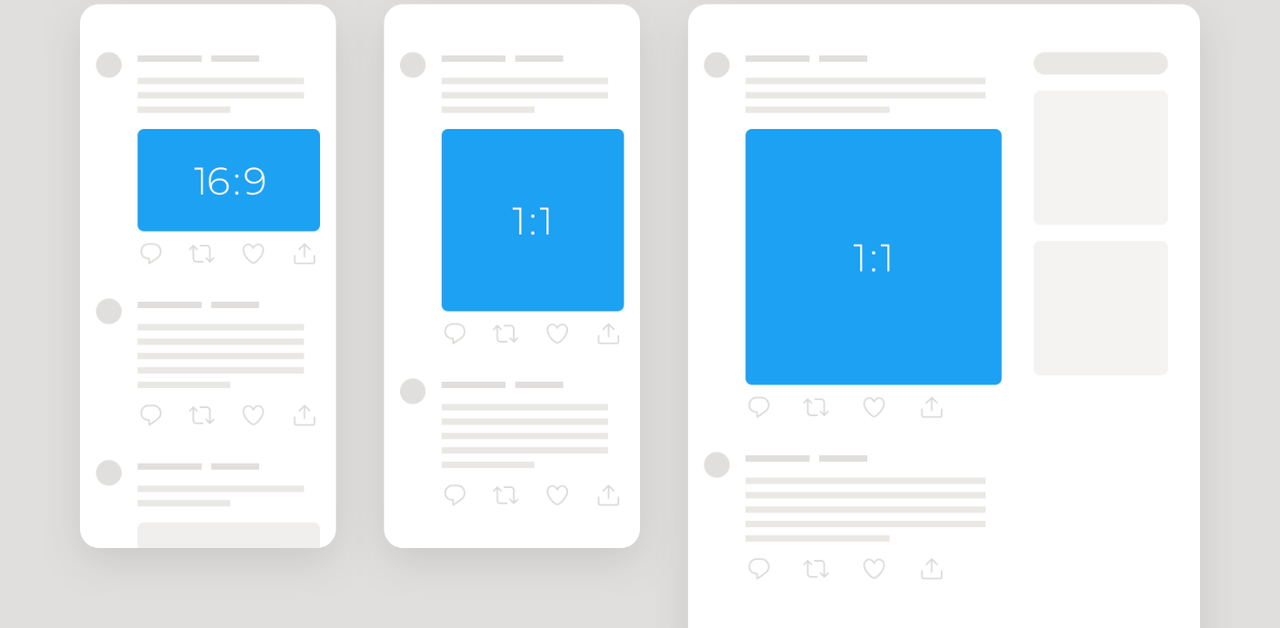 Examples of videos with different aspect ratios on X