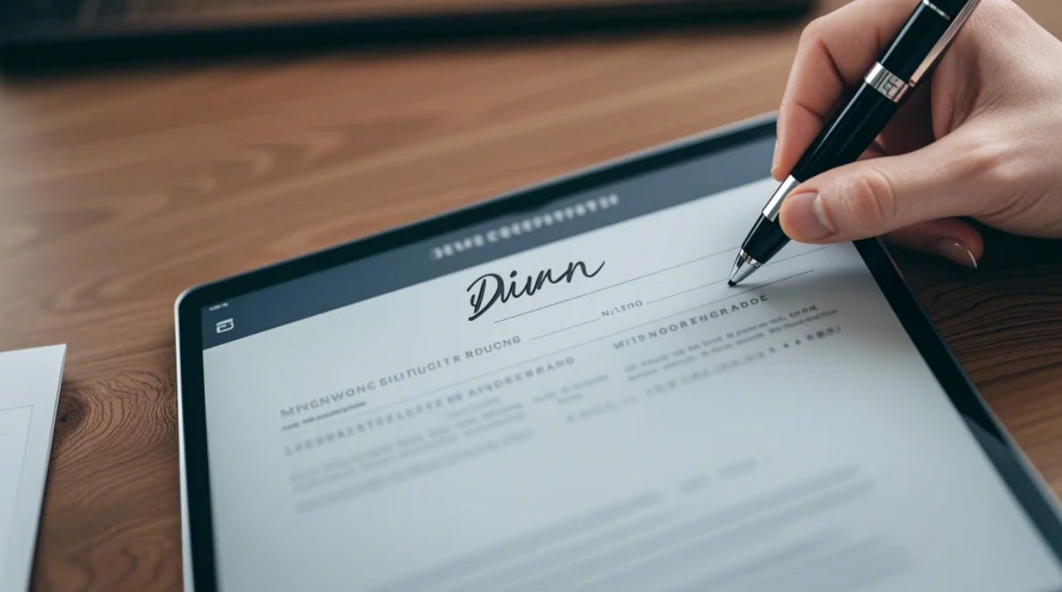 Digital signatures for documents