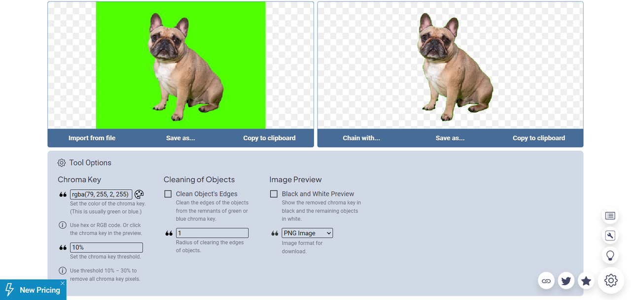 Change picture background online with chroma key remover