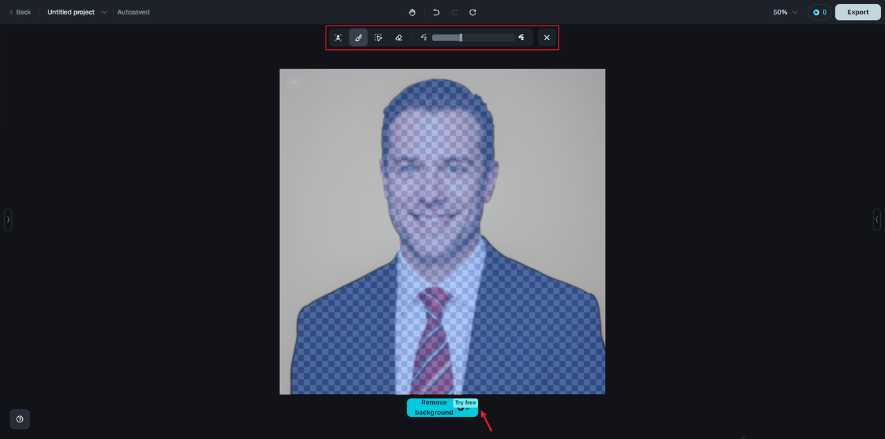 Remove profile photo background