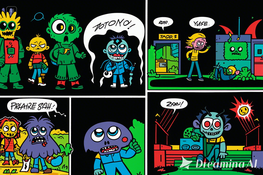 Horror comic strip