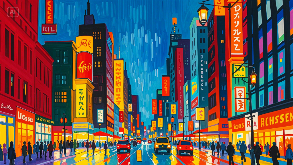 Vibrant cityscape