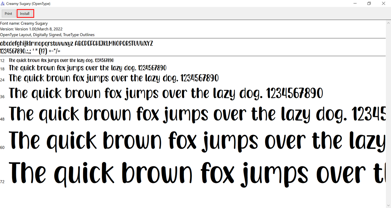 how to install fonts on Windows