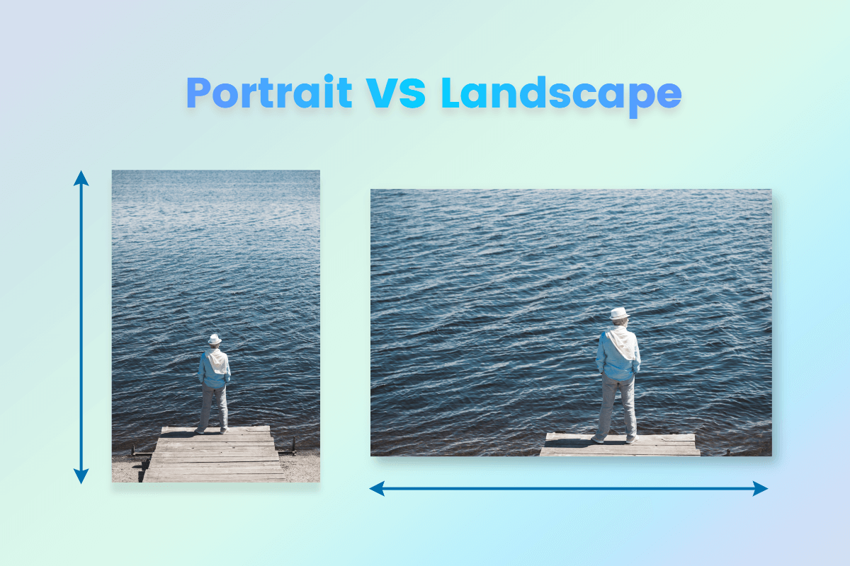 Example of portrait and landscape formats