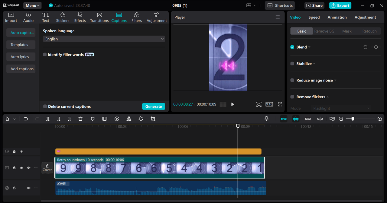 Editing interface of the CapCut desktop video editor - a perfect tool to edit landscape video to portrait