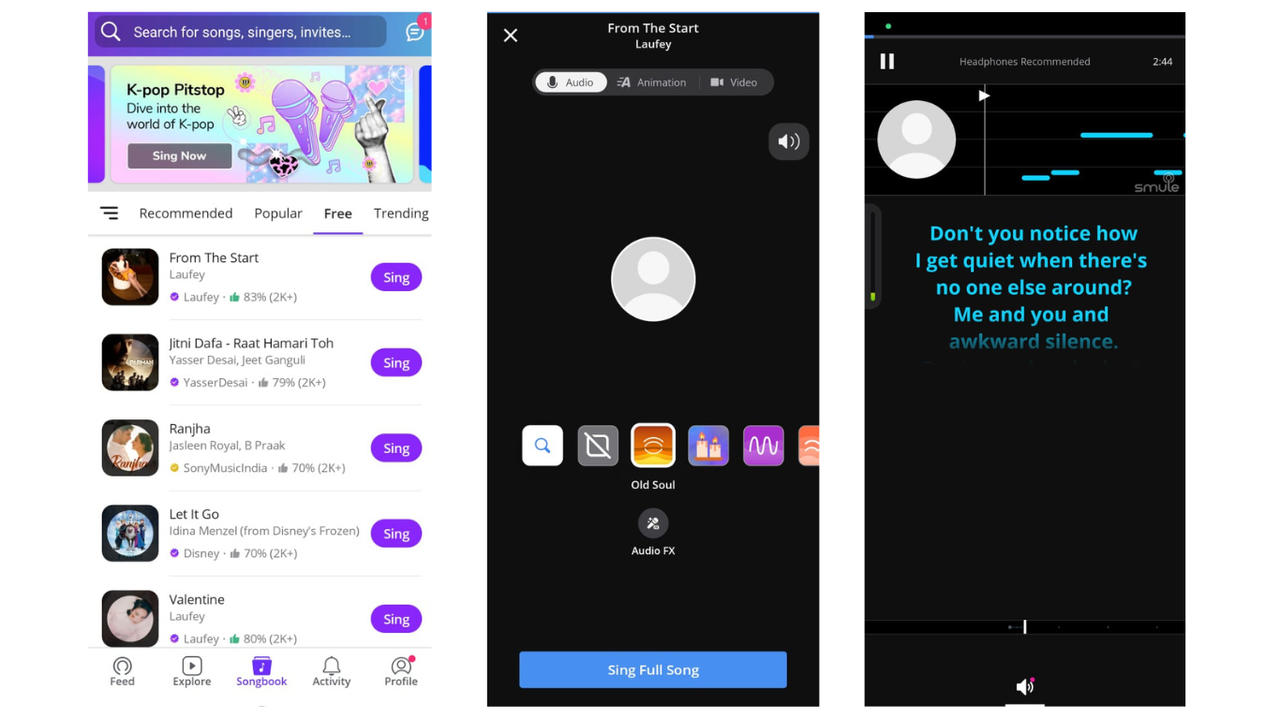 How to create a karaoke song by using a smule mobile application