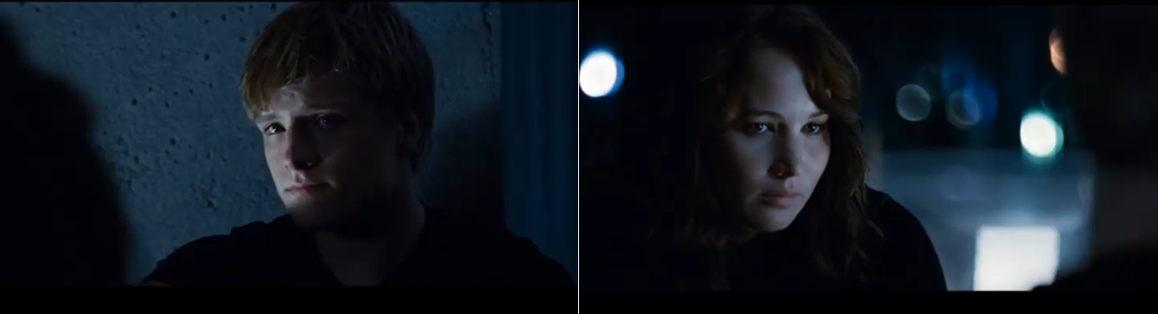 Example of a shot-reverse shot in The Hunger Games movie