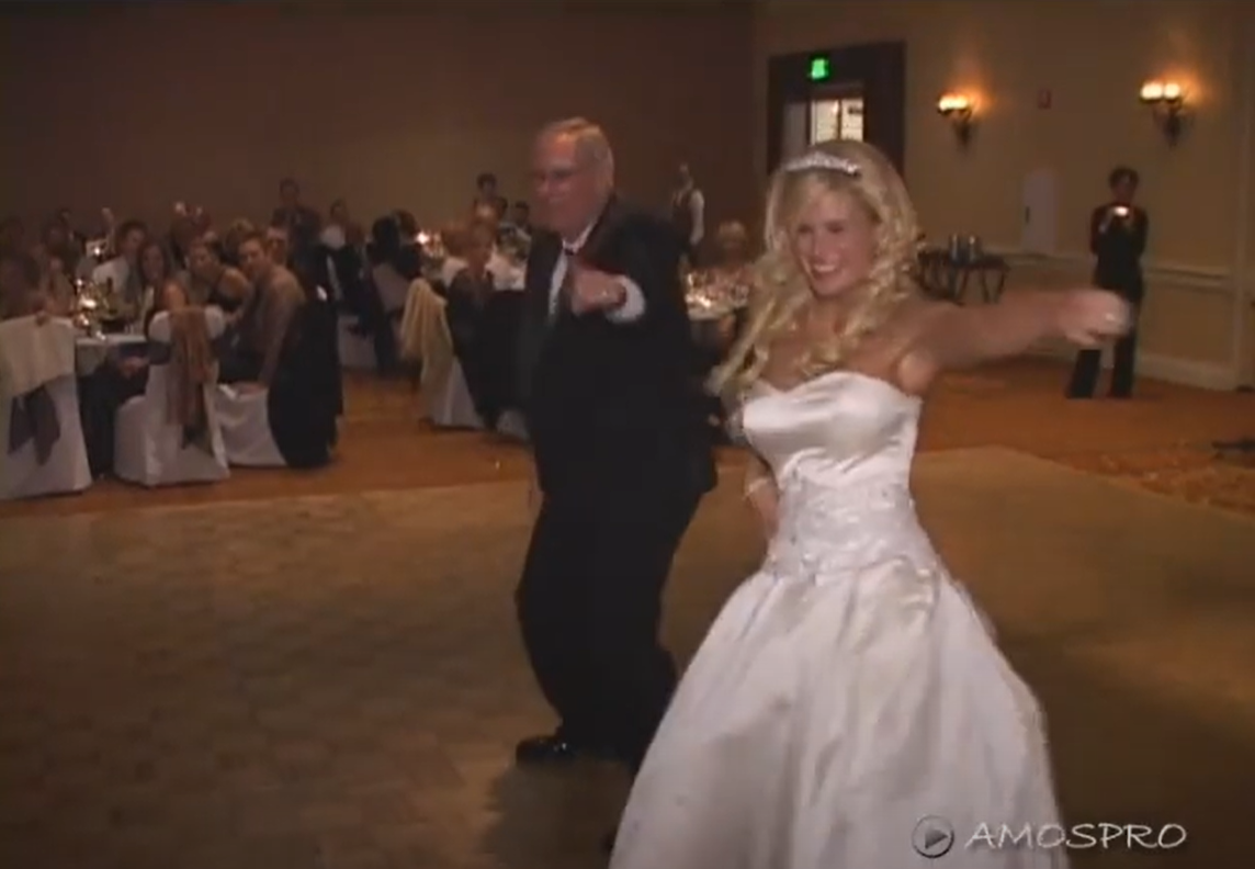 Funny father/daughter dance "A wonderful white wedding"