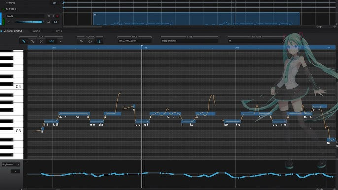 Interface of Vocalize - a remarkable Miku voice maker