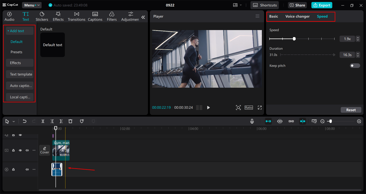 Enhancing footage in the CapCut desktop video editor