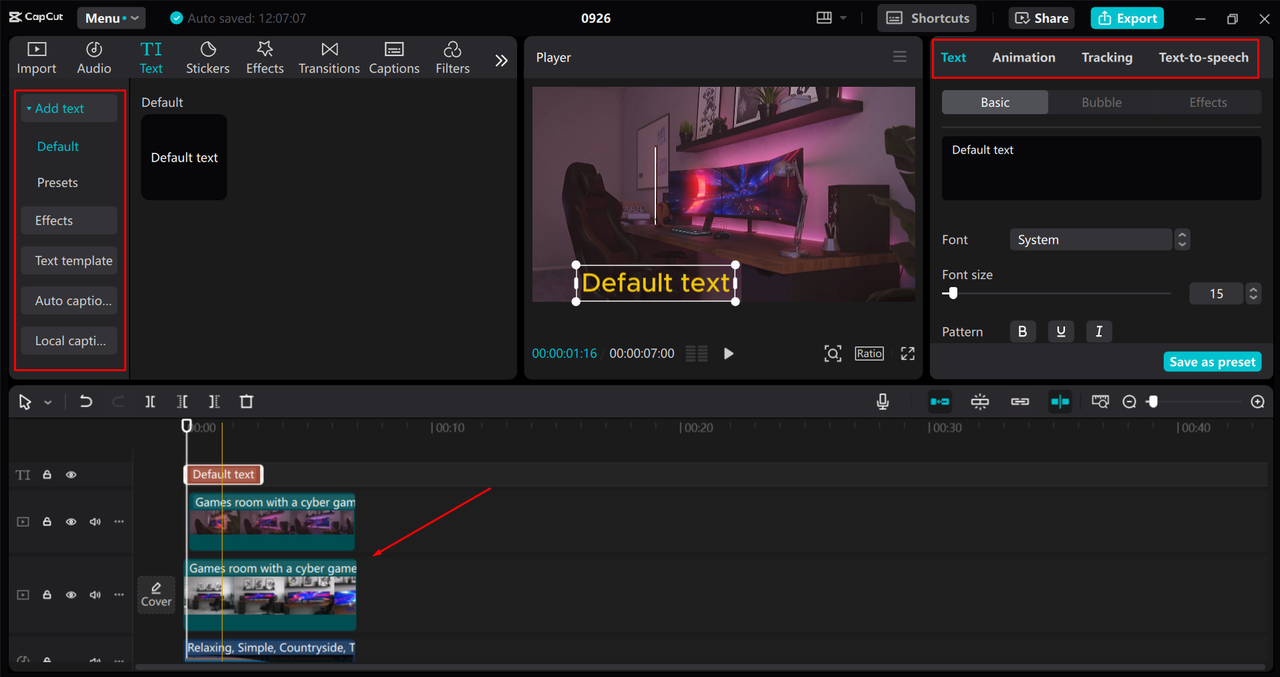 Fine-tuning a screen recording in the CapCut desktop video editor