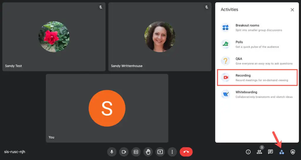 Showing how to record a Google Meet call easily