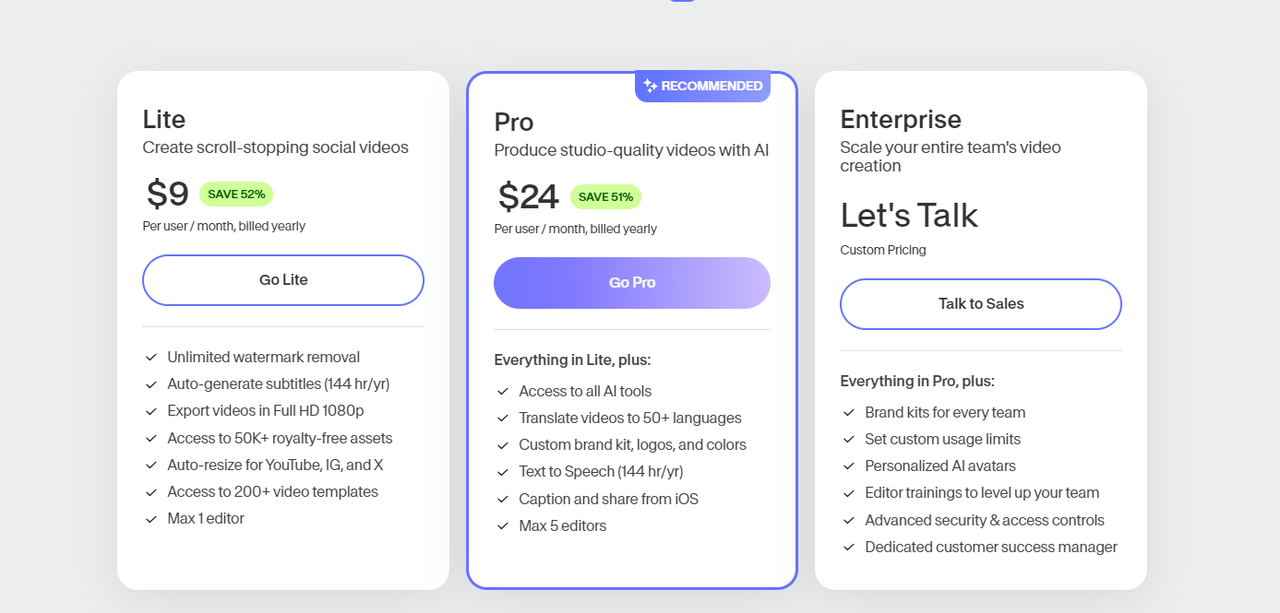 Review of VEED.IO pricing plans 