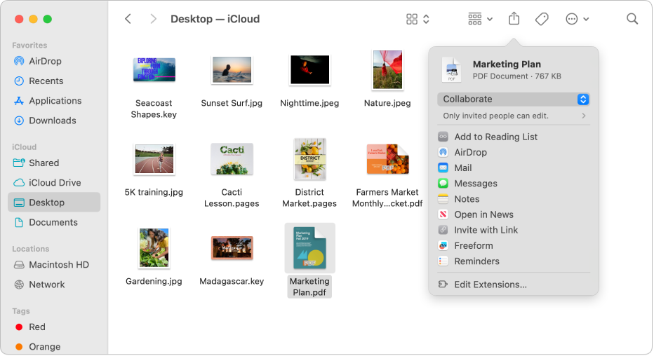 Interface of iCloud - a reliable way to share large-size WhatsApp video files