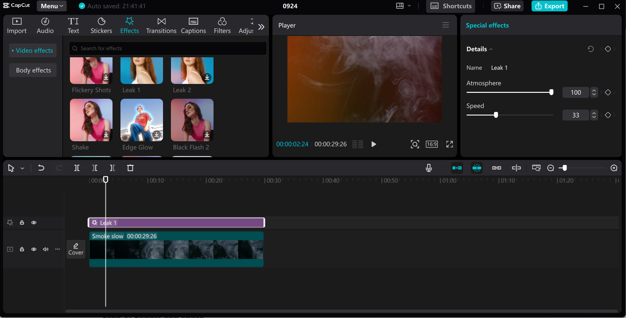 Editing interface of the CapCut desktop video editor - a perfect tool for making stunning videos