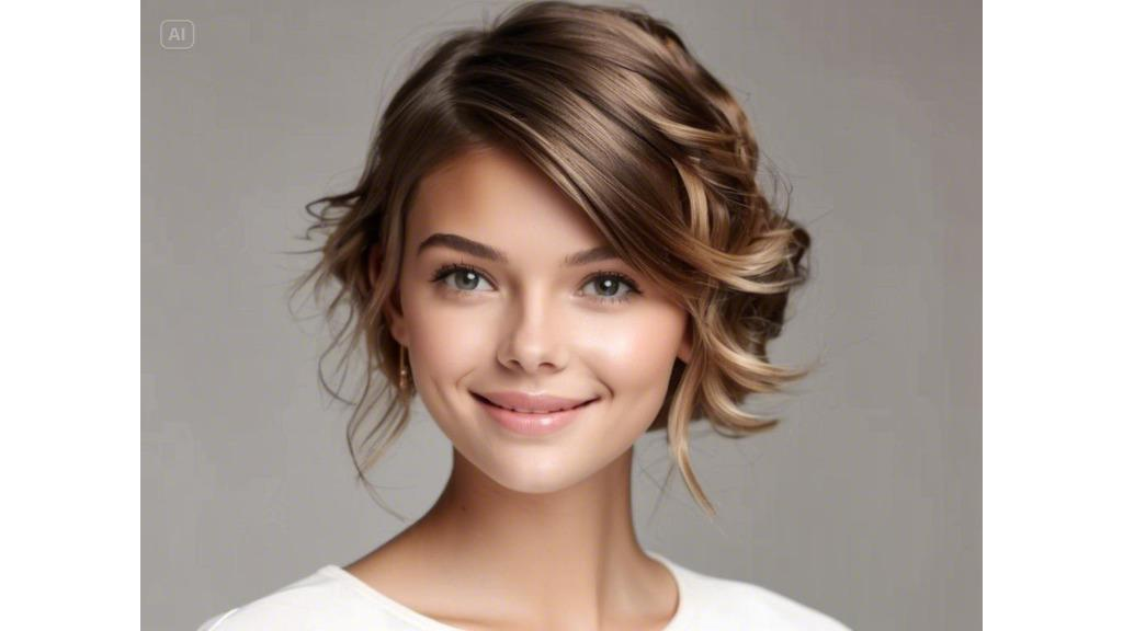 Short hairstyle for oval face shape