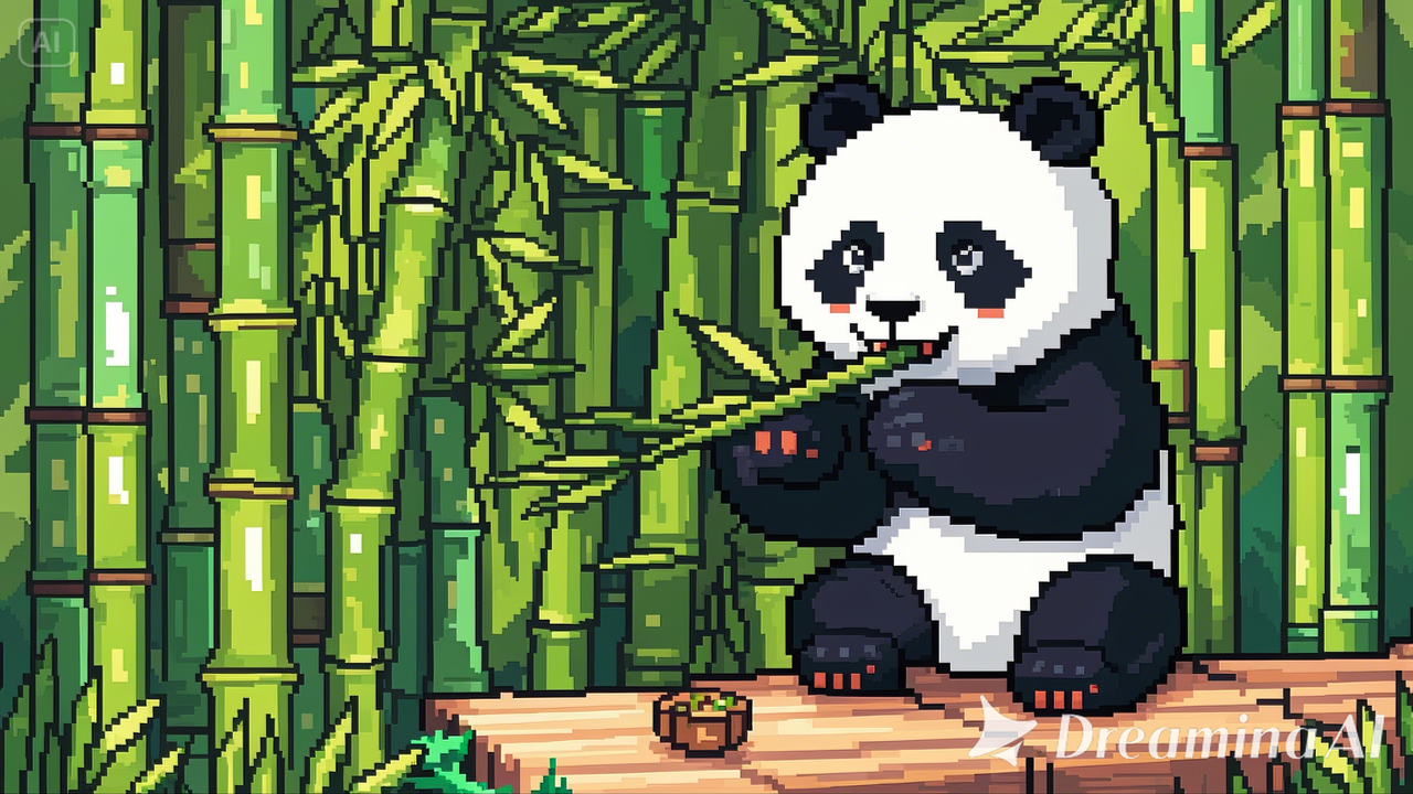 Pixel panda