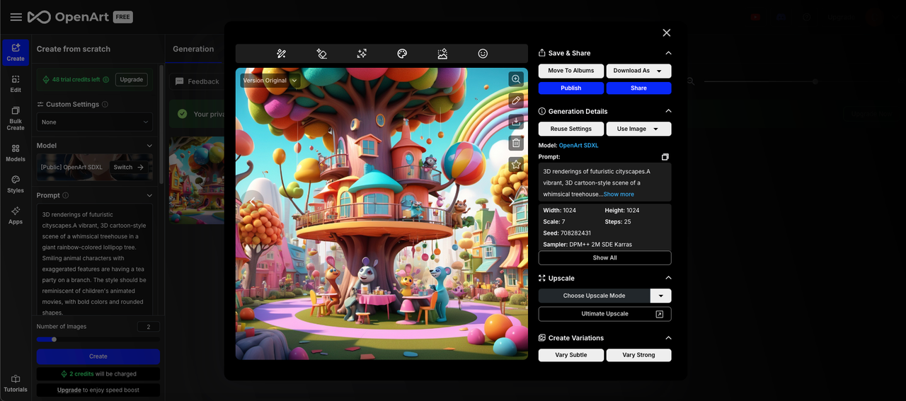 OpenArt 3D image product screenshot