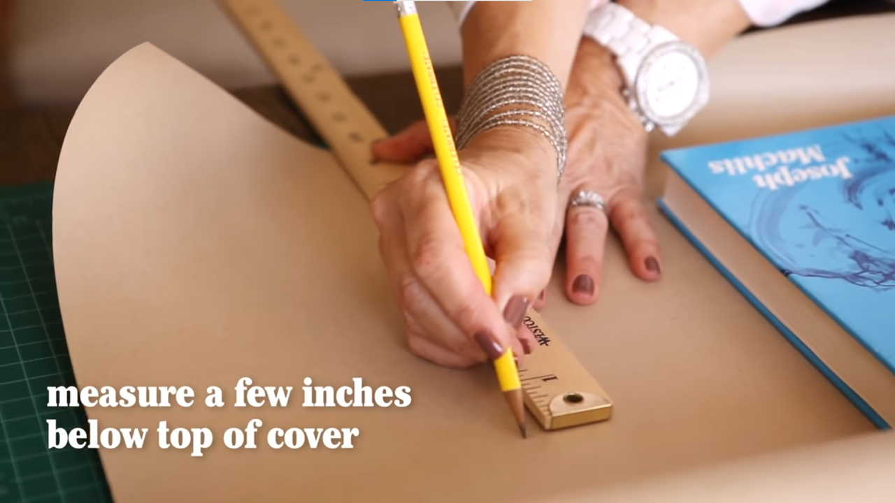 Measure a few inches below top of cover