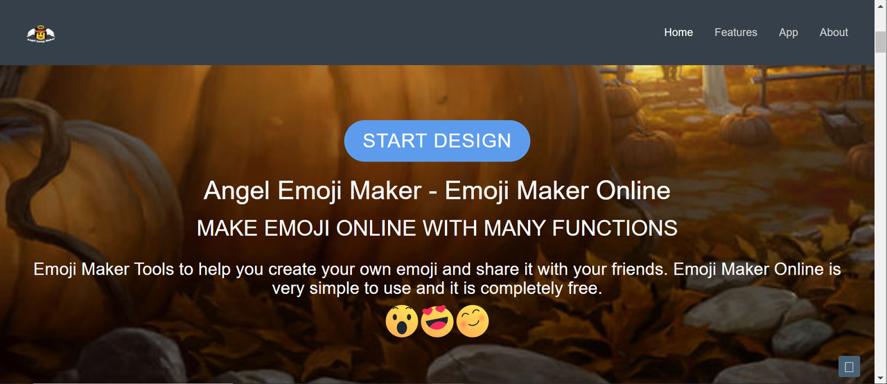 Angel Emoji Maker homepage