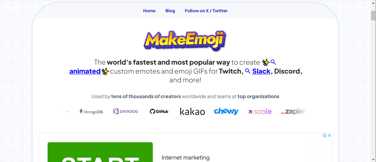 MakeEmoji homepage