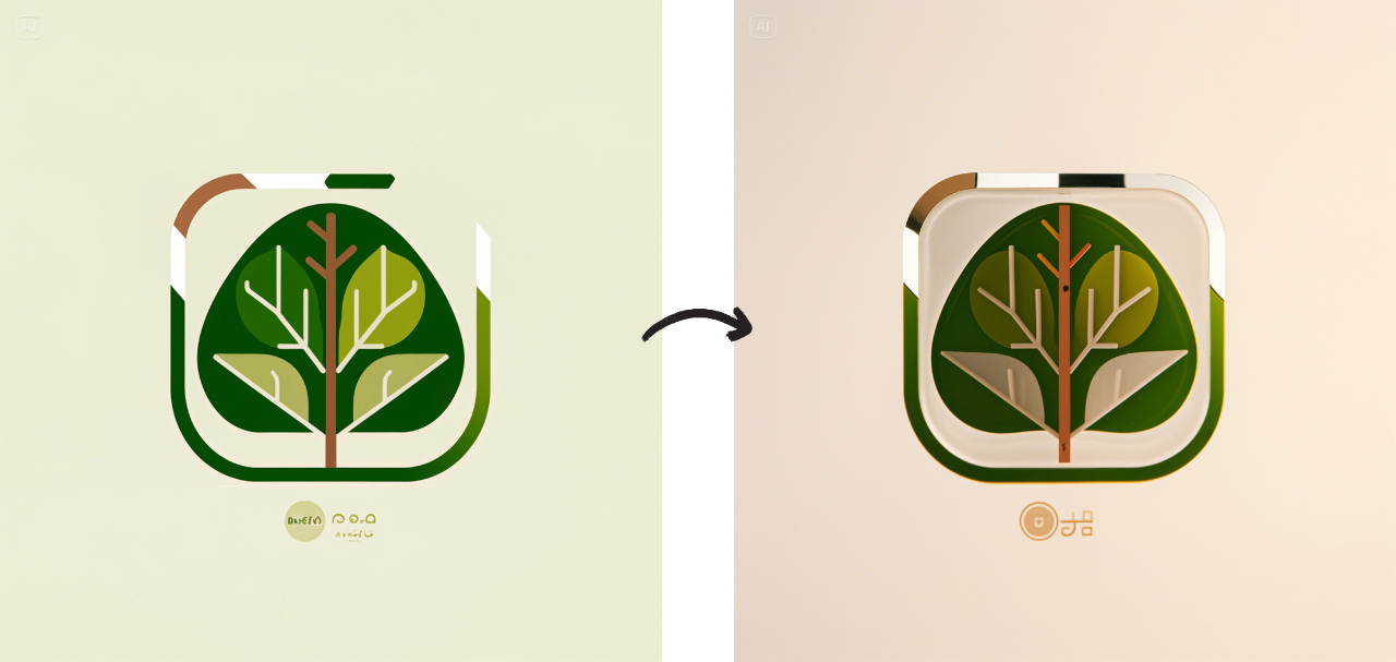 Retouch for a balanced vector logo appeal