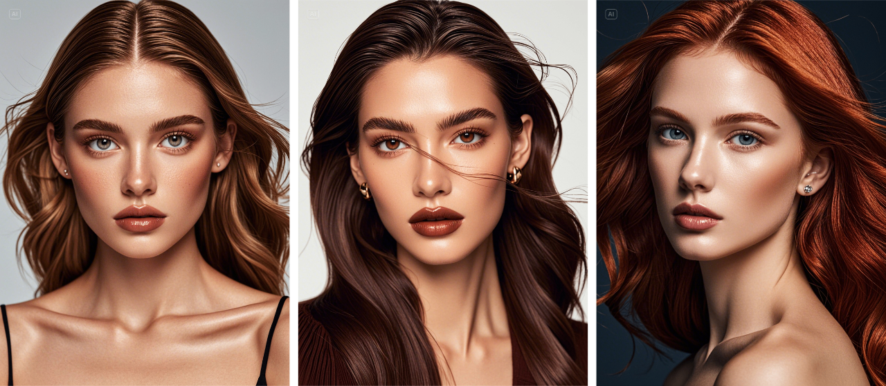 Change hair color for medium skin tone