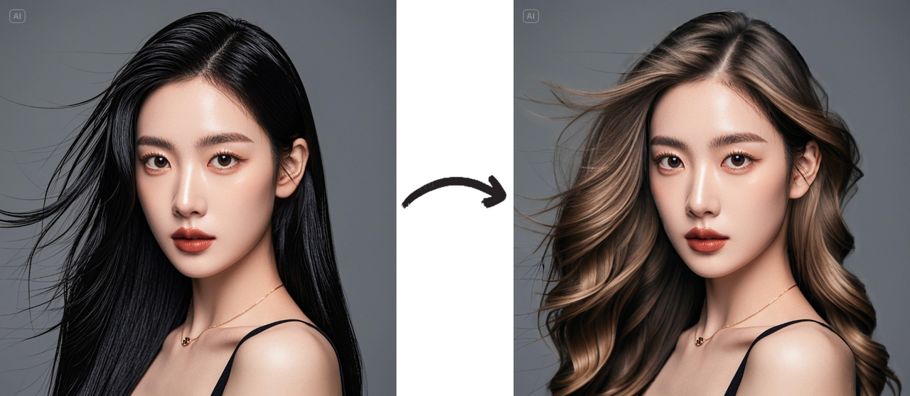 changing hair color for fashion & editorial photography