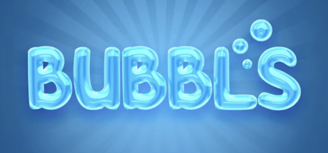 3D bubble text effect