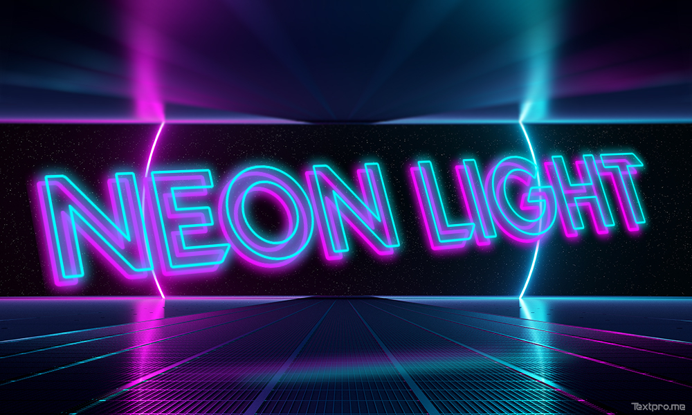 3D neon text effect