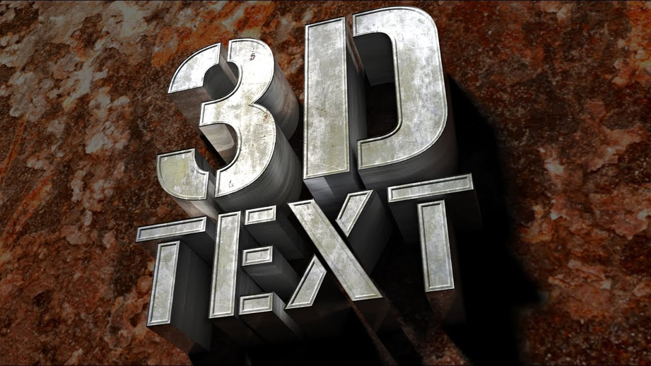 3D textured text effect