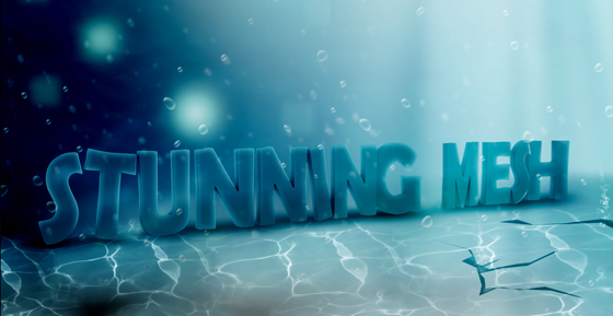 3D underwater text effect