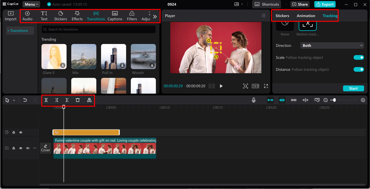 Enhancing video in the CapCut desktop video editor