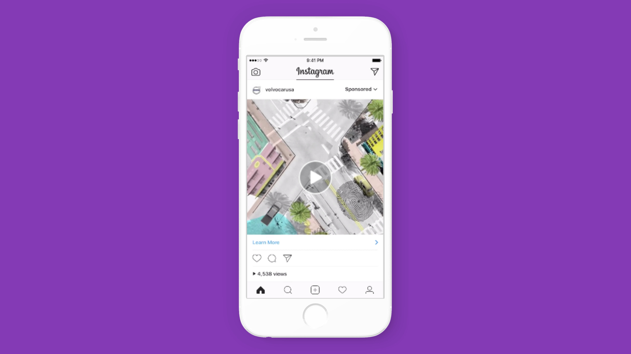 Instagram carousel video size with 1080x1080 pixels, suitable for multiple video ads