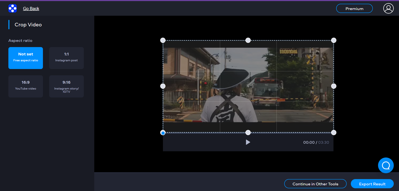 Movavi is the best online editor to remove black bars from videos online