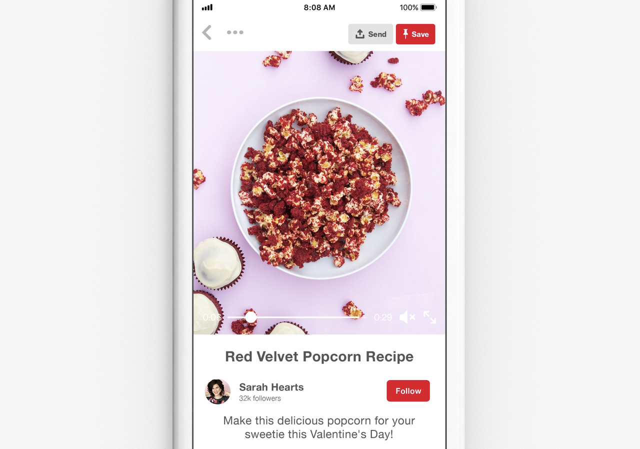 Pinterest video pin size